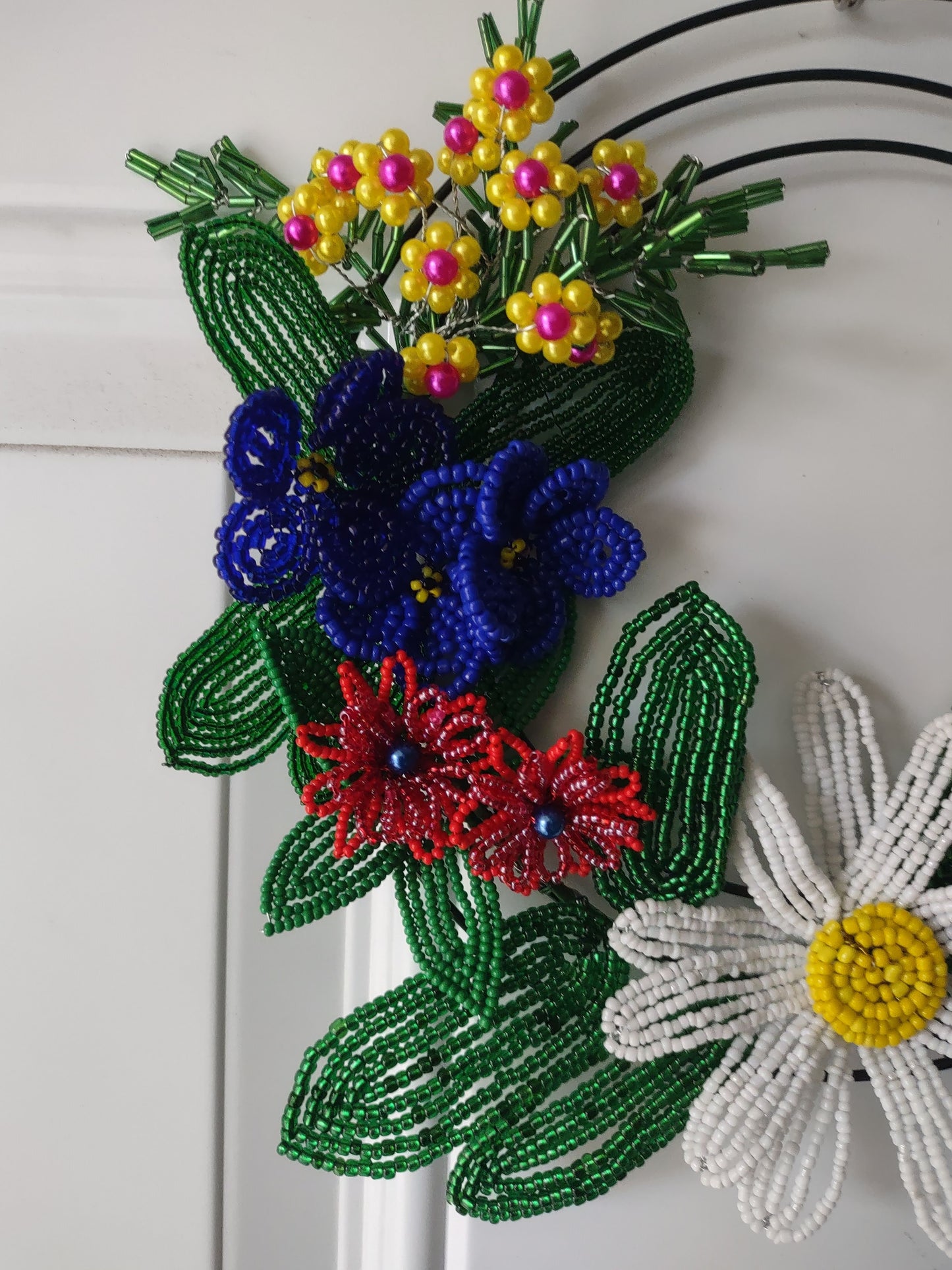 Beaded Small Flowers Wreath