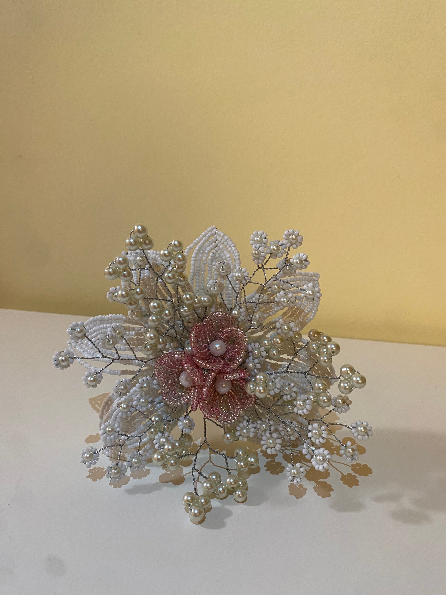 Small Elegant White and Pink Wedding Bouquet