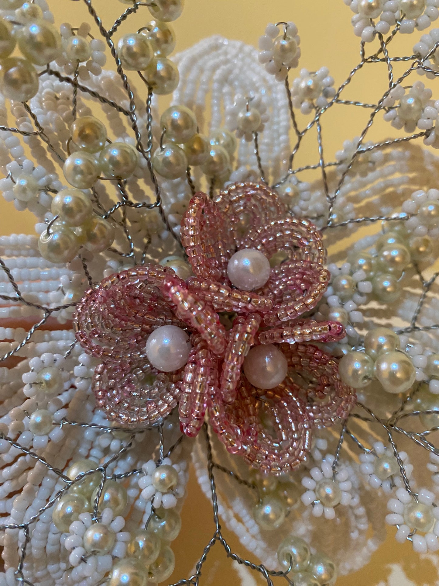 Small Elegant White and Pink Wedding Bouquet