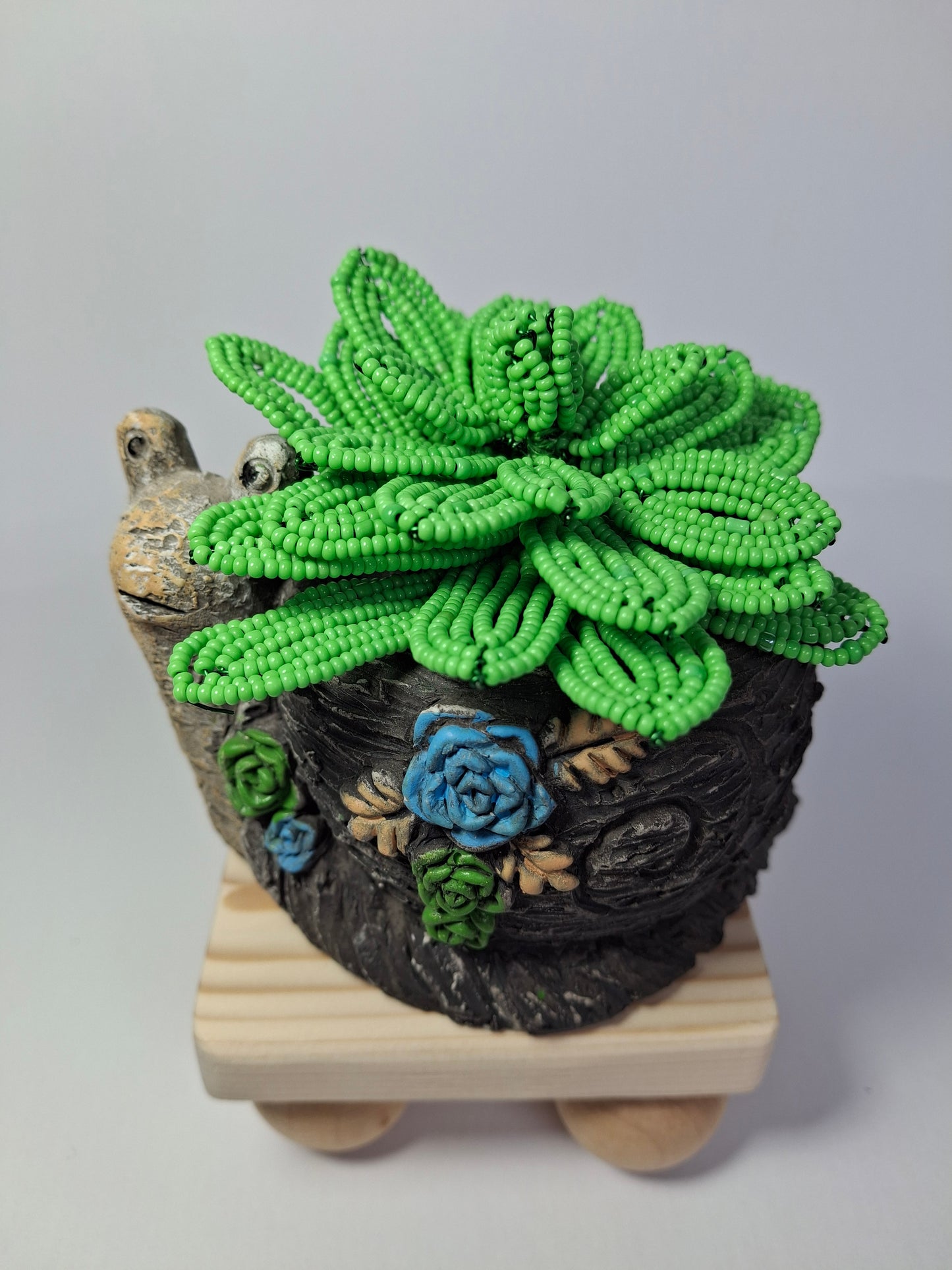 Succulent in Snail Flowerpot