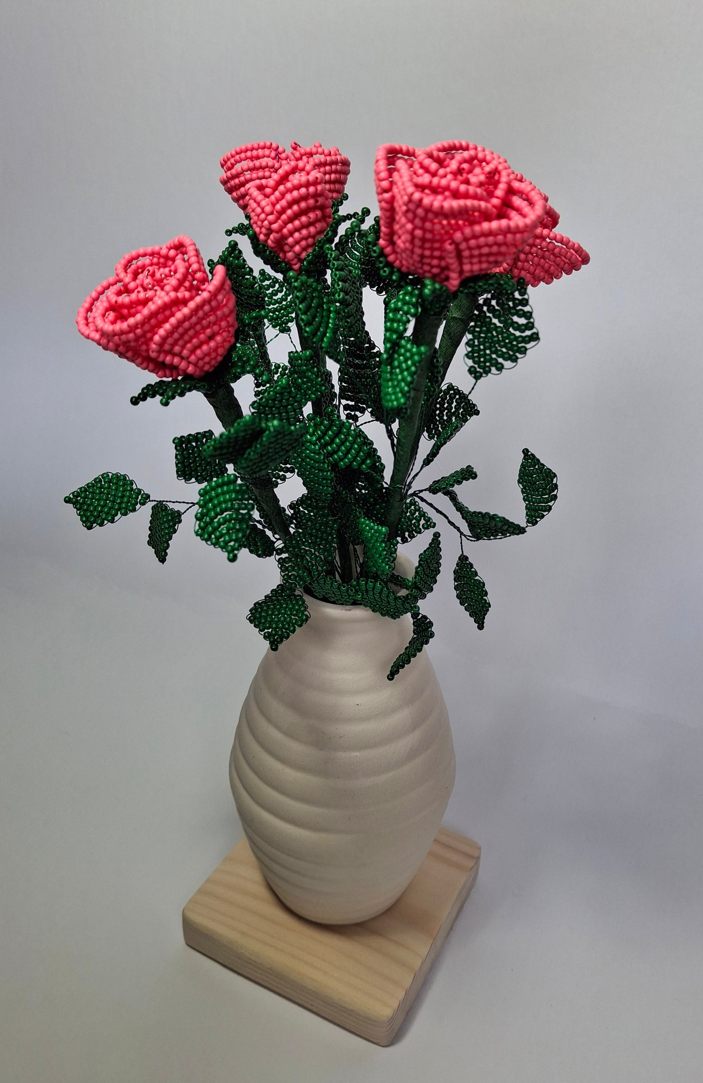 Pink Roses in Vase