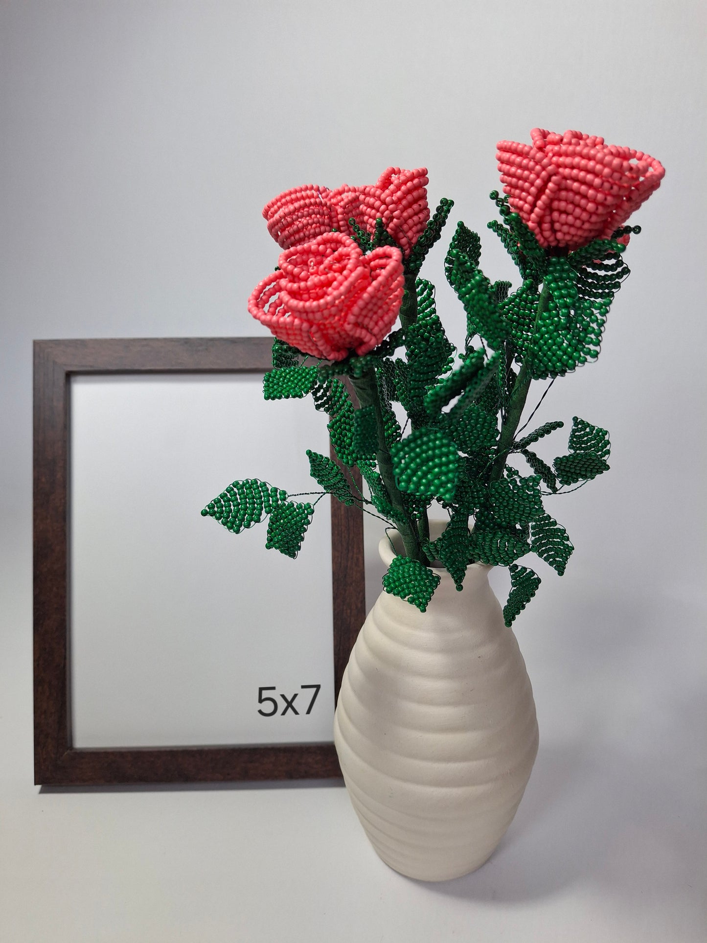 Pink Roses in Vase