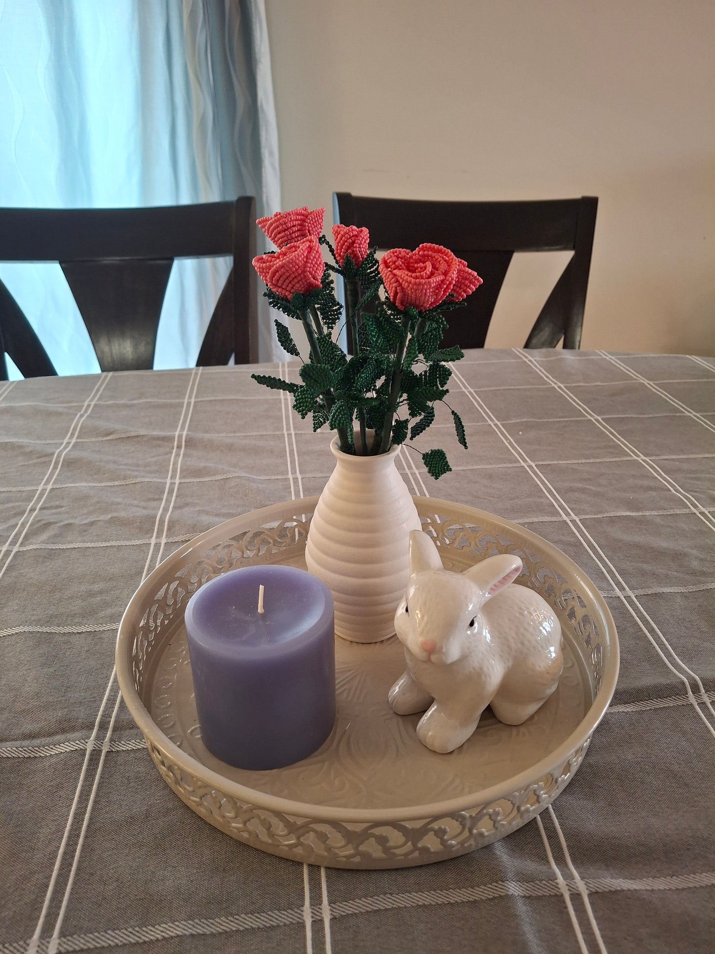 Pink Roses in Vase