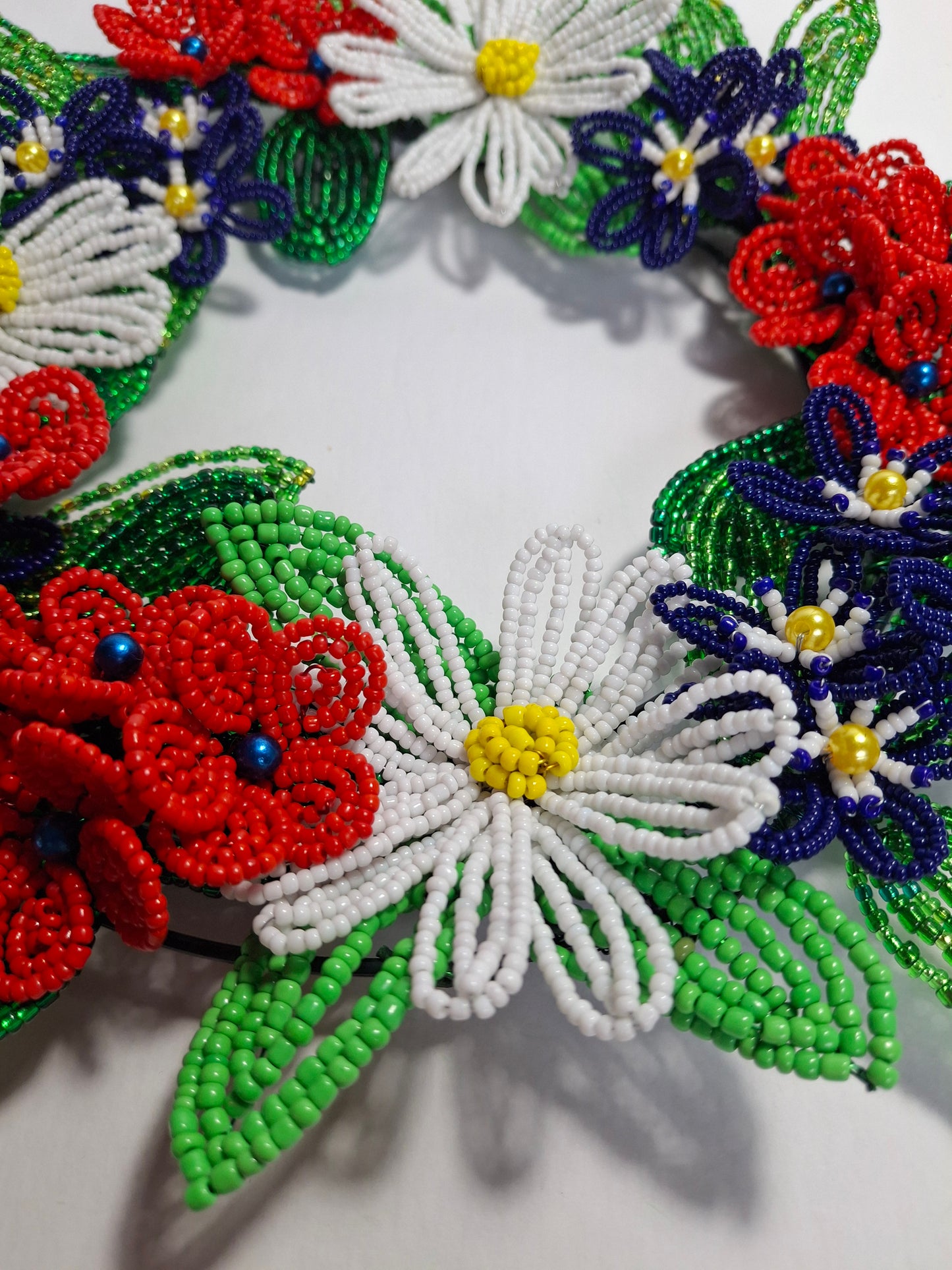 Wild Flower French-beaded Wreath