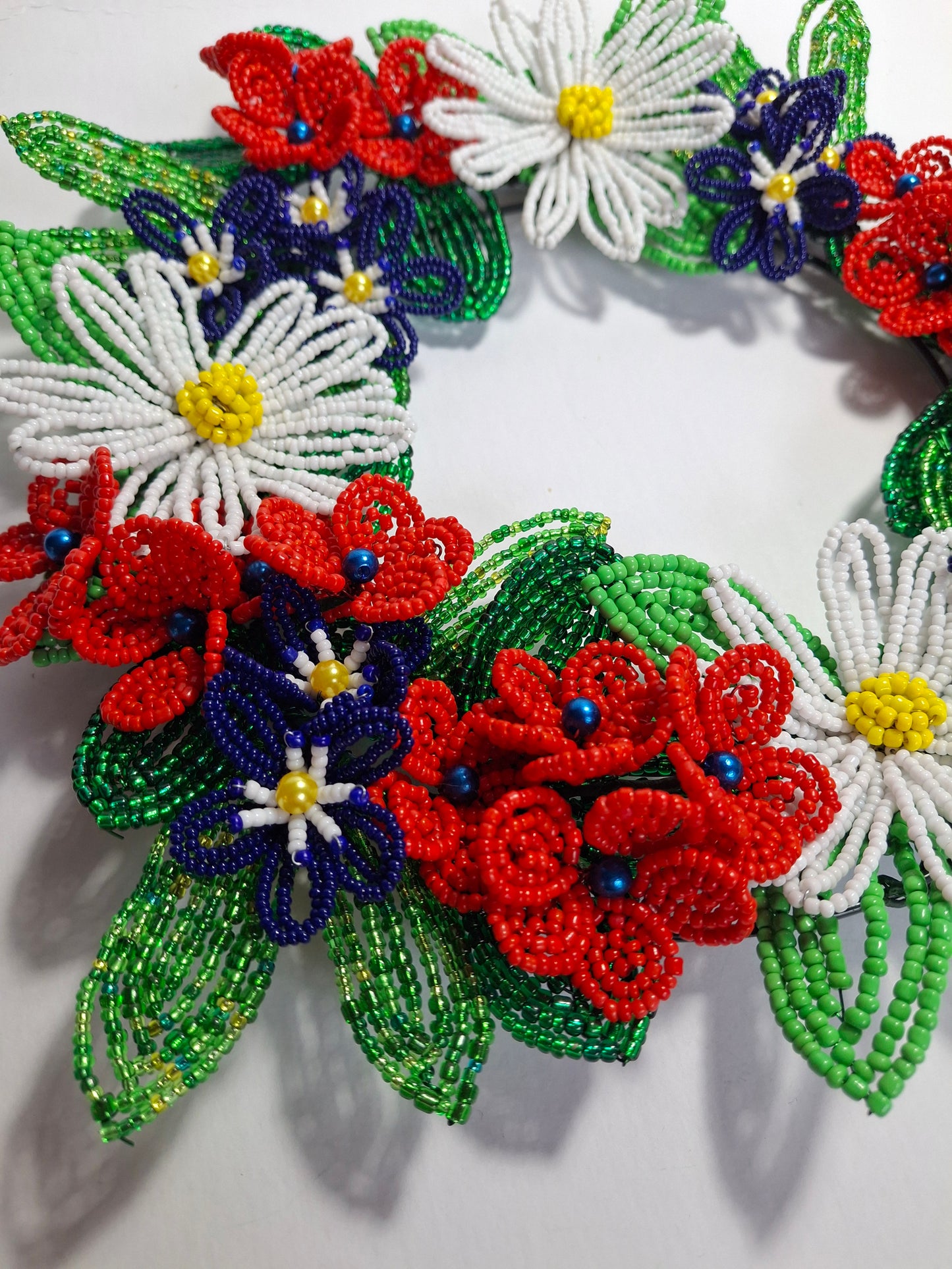 Wild Flower French-beaded Wreath