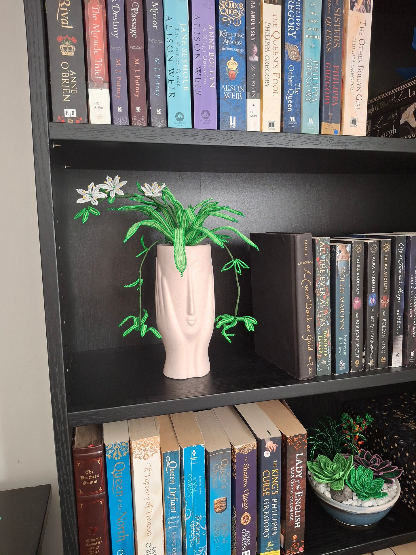 Spider Plant in Thinking Face Planter