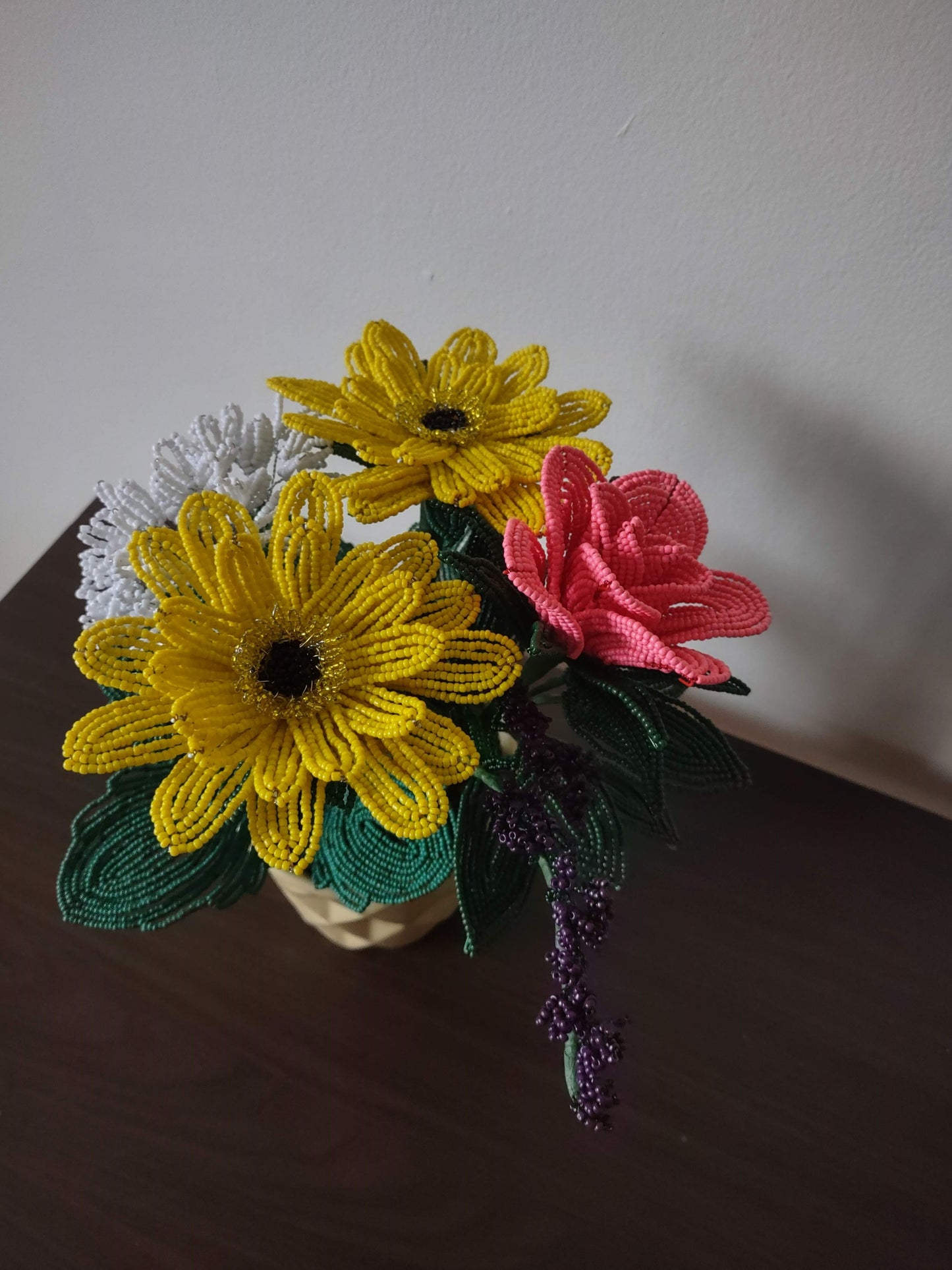 Bouquet of Mix  Beaded Flowers