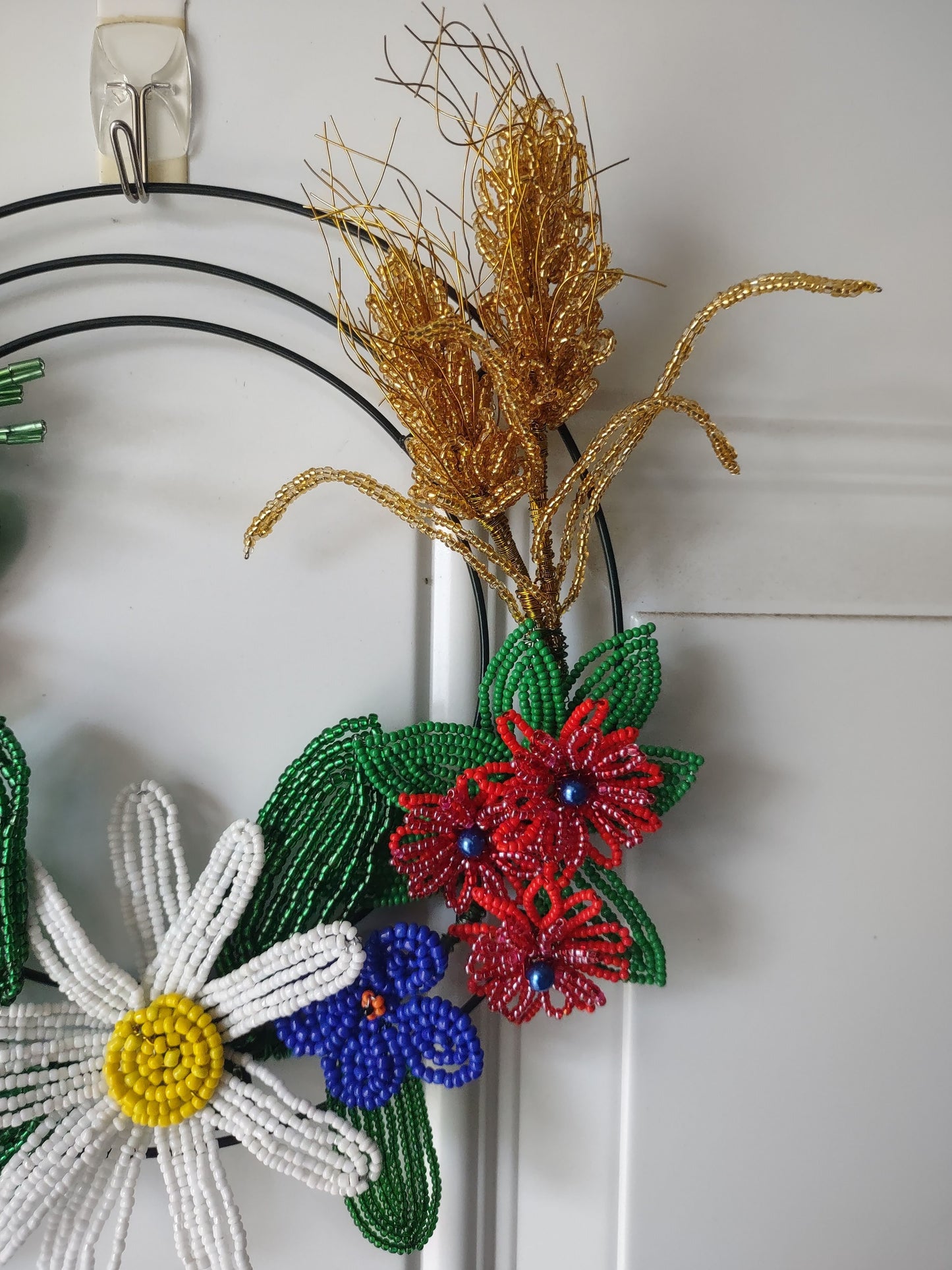 Beaded Small Flowers Wreath